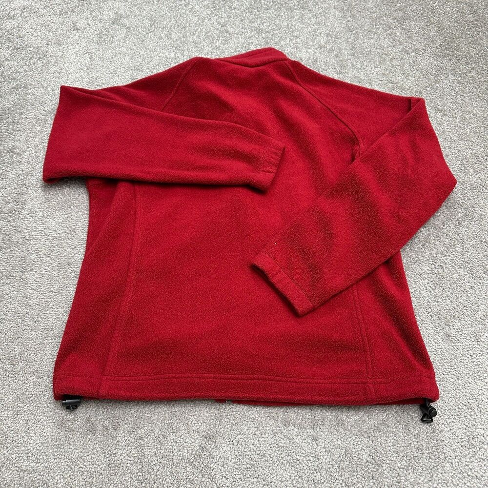 Columbia Benton Springs Fleece Jacket Women Medium Red Full Zip Outdoor Hiking